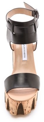 Diane von Furstenberg Tinsley Cork Wedge Sandals