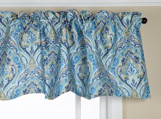 Style Master Stylemaster Zoe 56 by 17-Inch Lined Printed Scalloped Valance, Cobalt