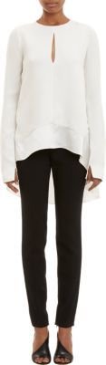 Narciso Rodriguez Georgette & Charmeuse Blouse