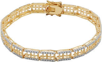 JCPenney CLASSIC TREASURES Classic Treasures Diamond-Accent 18K Gold Over Brass Chain Bracelet
