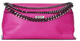 Milly Collins Collection Chain Clutch Bag - Fuschia