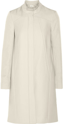 Helmut Lang Paneled wool-blend twill and woven coat