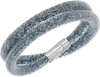 Swarovski Stardust dark grey crystal double wrap bracelet