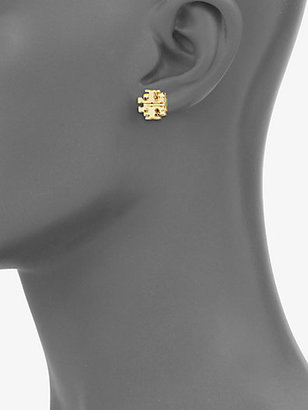 Tory Burch T Logo Small Stud Earrings/Goldtone