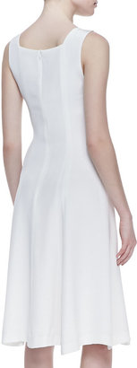 Theory Mayanna Selection Flared Dress, Open Off White