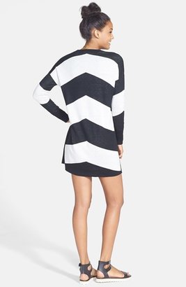 Volcom 'Twisted' Chevron Sweater Dress (Juniors)