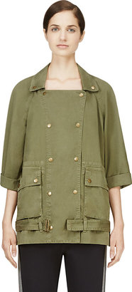 Current/Elliott Green Double-Breasted The Infantry Jacket