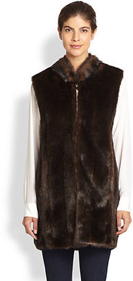 Saks Fifth Avenue Donna Salyers for Everywhere Faux Fur Vest