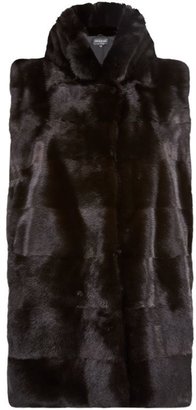 Harrods Mink Gilet with Stand Collar
