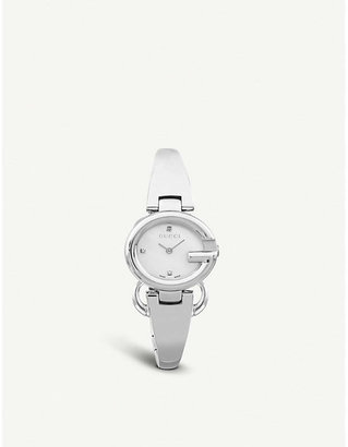 Gucci YA134504 Guccissima stainless steel and diamond watch