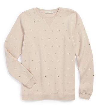 Stella McCartney Kids 'Dove' Studded Sweatshirt (Toddler Girls, Little Girls & Big Girls)