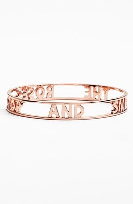 Kate Spade 'words Of Wisdom - Stop And Smell The Roses' Bangle
