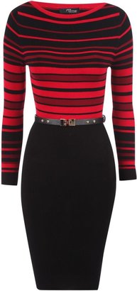 Jane Norman Striped Knitted Dress