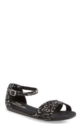 Toms 'Correa - Black Snow Leopard' Sandal (Women)