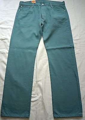 Levi's Levis Style# 501-1571 38 X 30 Smoke Blue Original Jeans Straight Leg Pre Wash