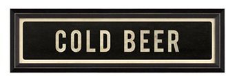 SPICHER AND COMPANY 'Cold Beer' Vintage Look Street Sign Artwork