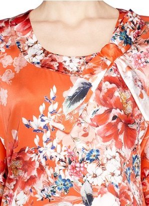 Nobrand Floral print silk blouse