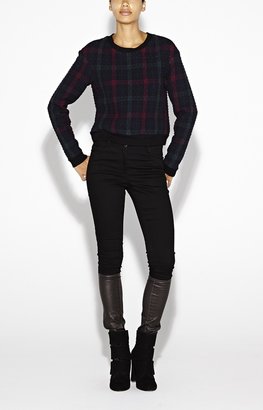 Nicole Miller Courtney Quilted Plaid Top
