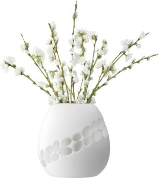 LSA International Lace vase height 19.5cm in white