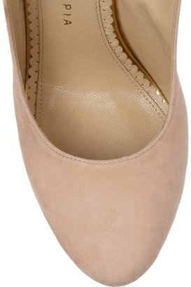 Charlotte Olympia The Dolly Suede Pumps - Blush