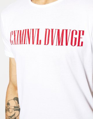 Criminal Damage T-Shirt with Logo Print