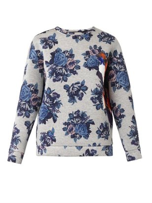 MSGM Floral-print neoprene sweatshirt