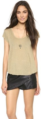 Free People Breezy Knot Back Tee