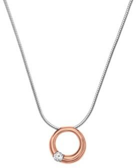 Skagen Pure circle necklace in rose gold tone