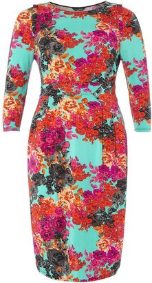 Anna Scholz Plus Size 3/4 sleeve floral dress