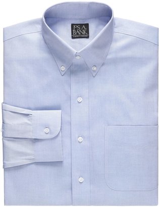 Jos. A. Bank New! Traveler Slim Fit Wrinkle-Free Pinpoint Solid Long-Sleeve Buttondown Dress Shirt