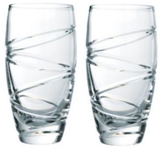 Waterford Jasper Conran at Crystal Set of two 'Aura' 24% lead crystal long drink glasses