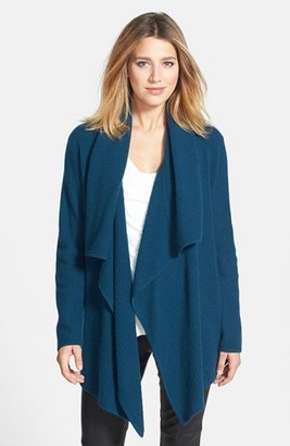 Nordstrom Mixed Stitch Drape Front Cashmere Cardigan
