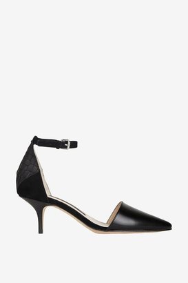 French Connection Enora Croc-Effect Kitten Heels