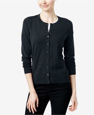 Charter Club Crew-Neck Cardigan, Created for Macy's