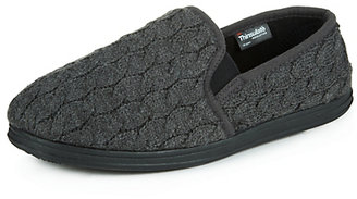 Marks and Spencer M&s Collection Knitted Slip-On Slippers with ThinsulateTM