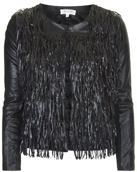 Topshop Womens **Faux Leather Jacket by WYLDR - Black