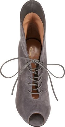 Gianvito Rossi Women's Suede Jane Ankle Booties-Grey