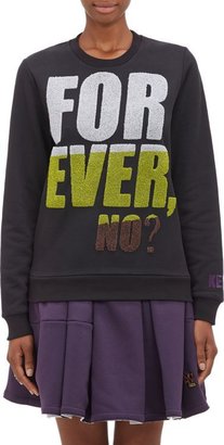 Kenzo FOREVER, NO?" Sweatshirt-Black