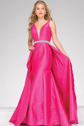 Jovani Long Embellished V Neck Prom Dress 42401