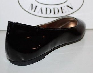 Steve Madden NIB Women's 6 6.5 7.5 8 8.5 10 Black Patent Ballet Flats Shoes