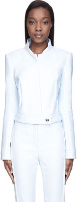 Thierry Mugler Baby Blue Stand Collar Jacket