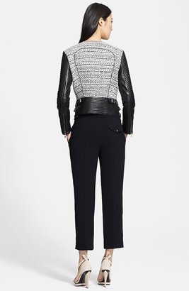 Nina Ricci Tweed & Leather Moto Jacket
