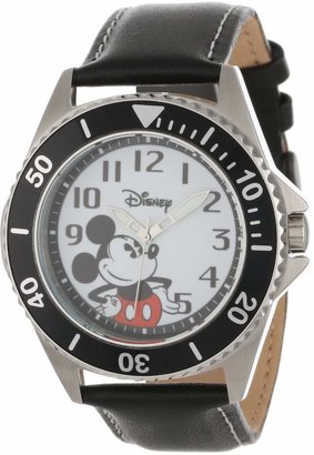 Disney Kids' W000518 Mickey Mouse Honor Leather Strap Watch