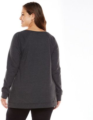 Rock & Republic ''free spirit'' french terry sweatshirt - women's plus size