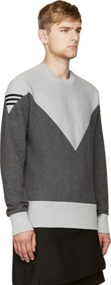 Y-3 Grey Panelled Hero FT Sweater