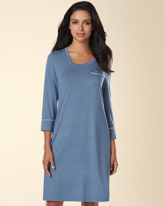 Soma Intimates 3/4 Sleeve Sleepshirt Slate Blue