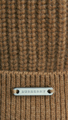Burberry Fisherman Rib Wool Cashmere Beanie