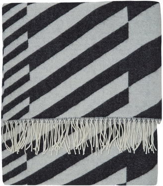 Vitra Black and White Girard Diagonals Wool Throw
