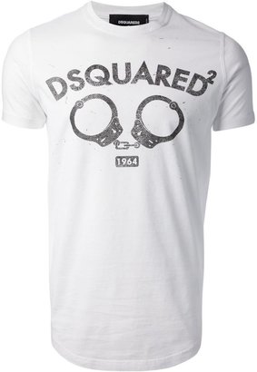 DSquared 1090 DSQUARED2 logo handcuffs T-shirt