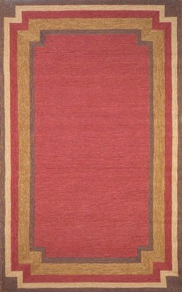 Liora Manné Ravella Border Rug, 24-Inch by 36-Inch, Red